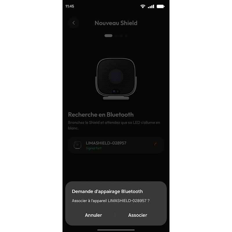 Figure 14 : Demande d’appairage Bluetooth du téléphone