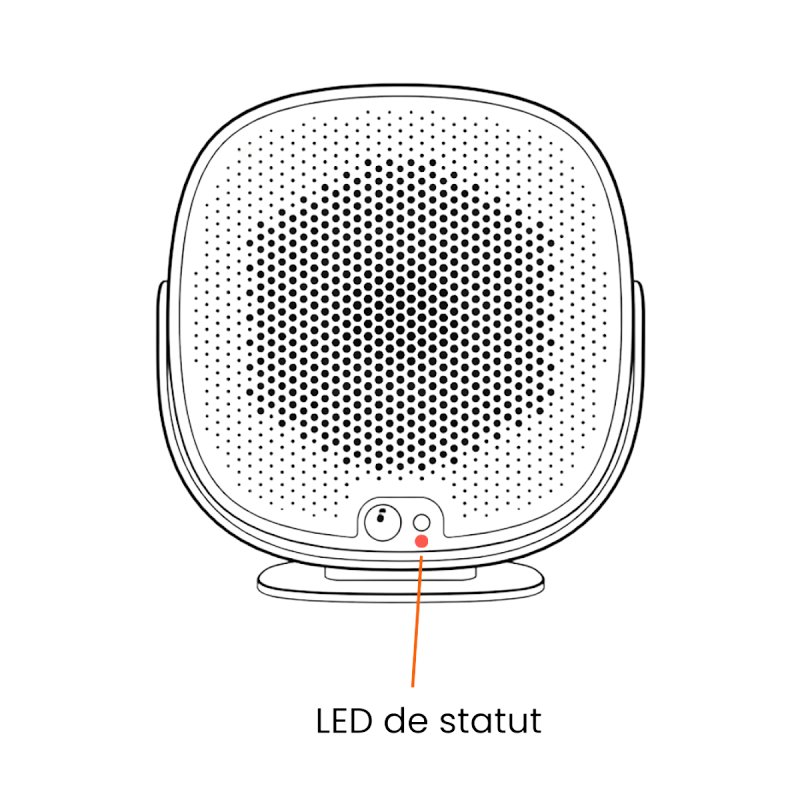 Figure 21 : La LED de statut rouge sur le Lima Shield armé